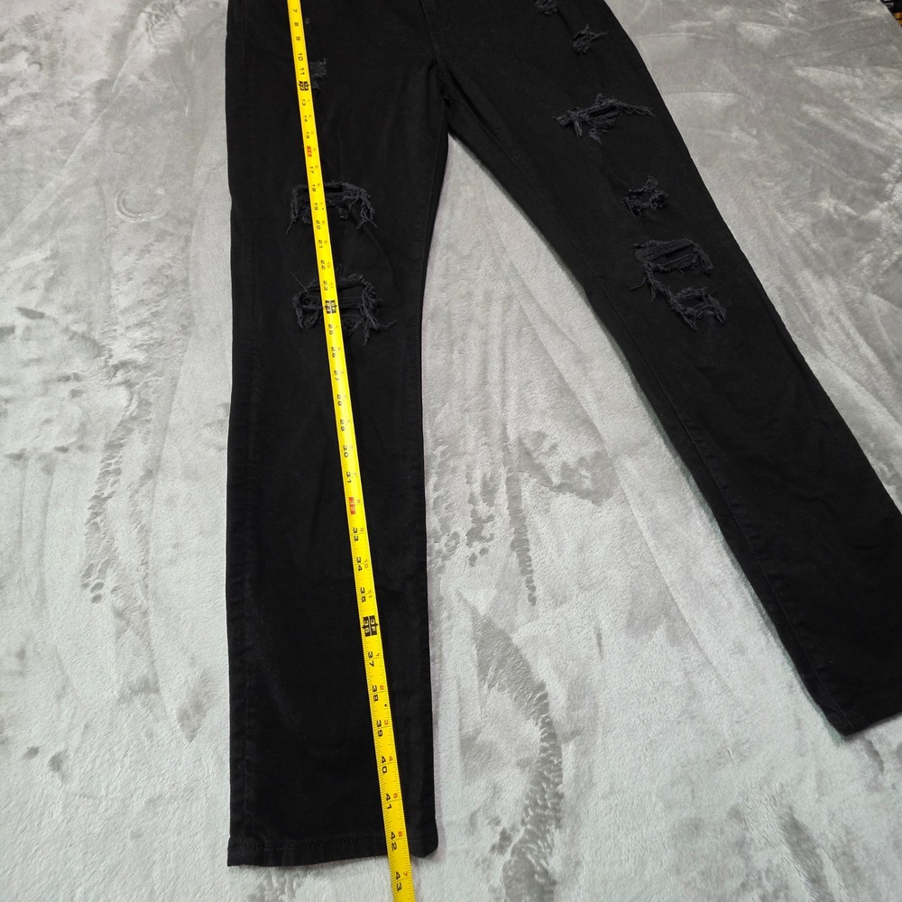 American Eagle Athletic Skinny Distressed Black Jeans Mens 33x32 - Picture 5 of 9